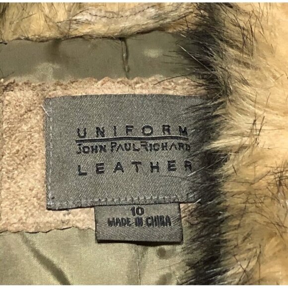 Uniform by John Paul Richard Suede Zip Up Jacket Size 10 - Picture 5 of 7